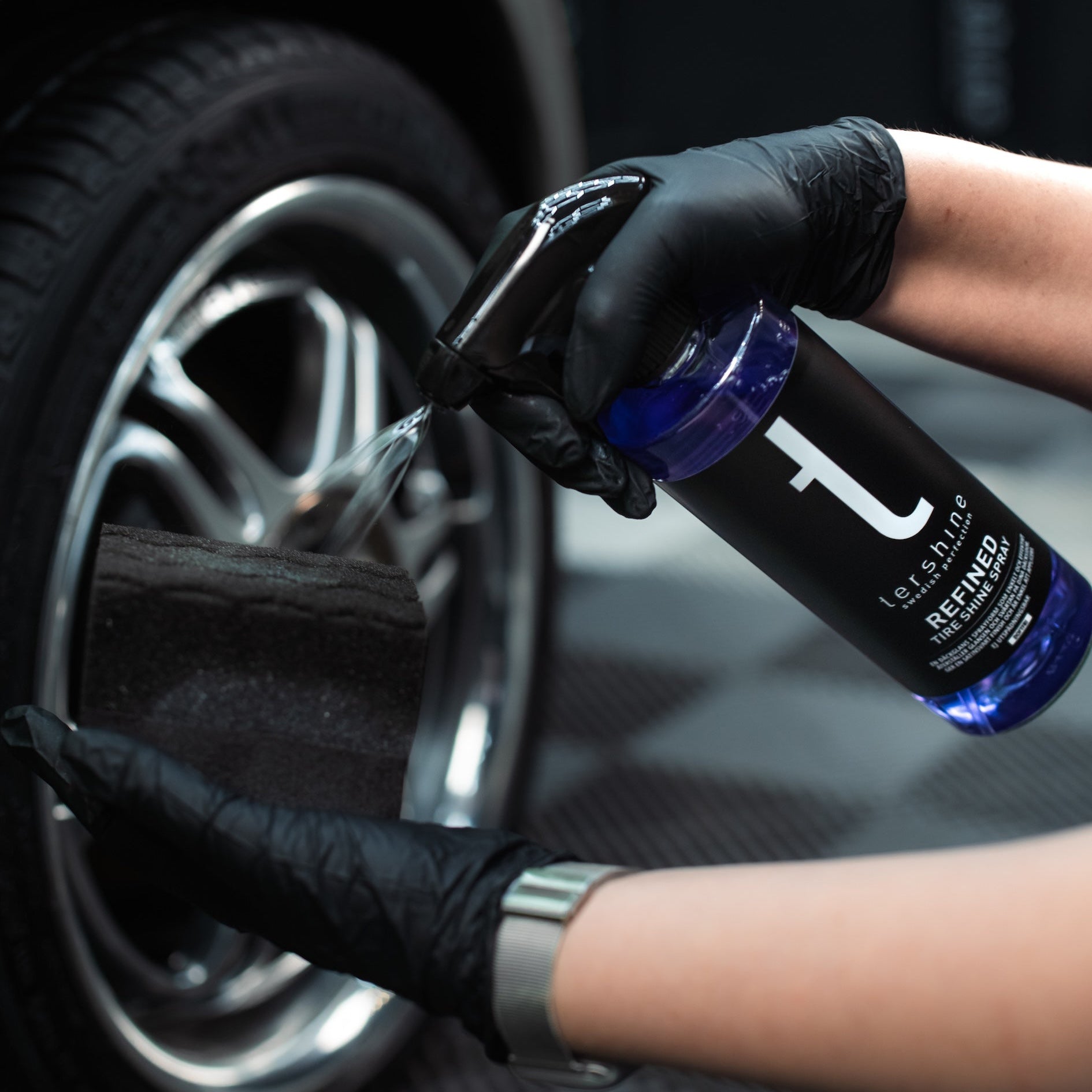 tershine（ターシャイン）】Refined - Tire Shine Spray｜サテン仕上げ