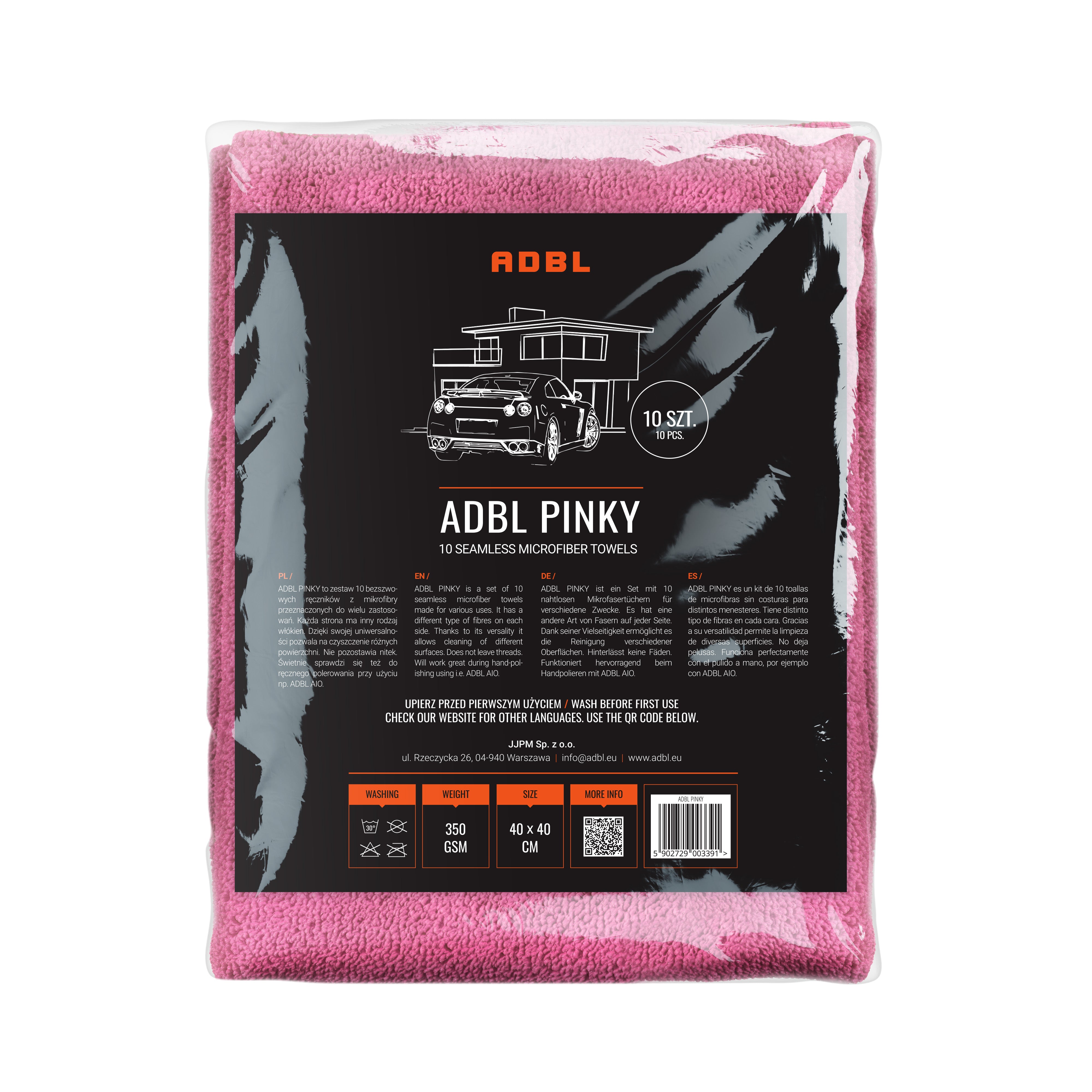 ADBL】ADBL PINKY｜マイクロファイバークロス 10枚入